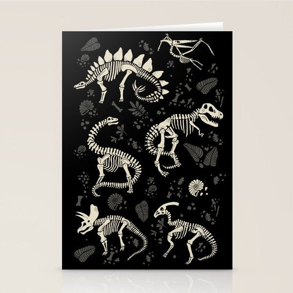 Excavated Dinosaur Fossils Stationery Card Gallery Image 1