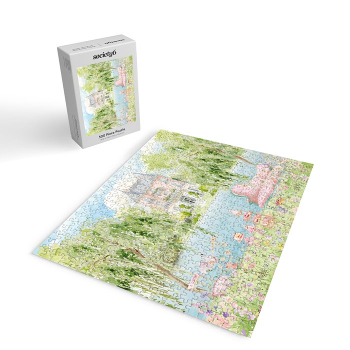 Wild flower meadow picnic in the French countryside Jigsaw Puzzle Gallery Image 2