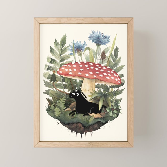 Tiny Unicorn Mini Art Print Gallery Image 1