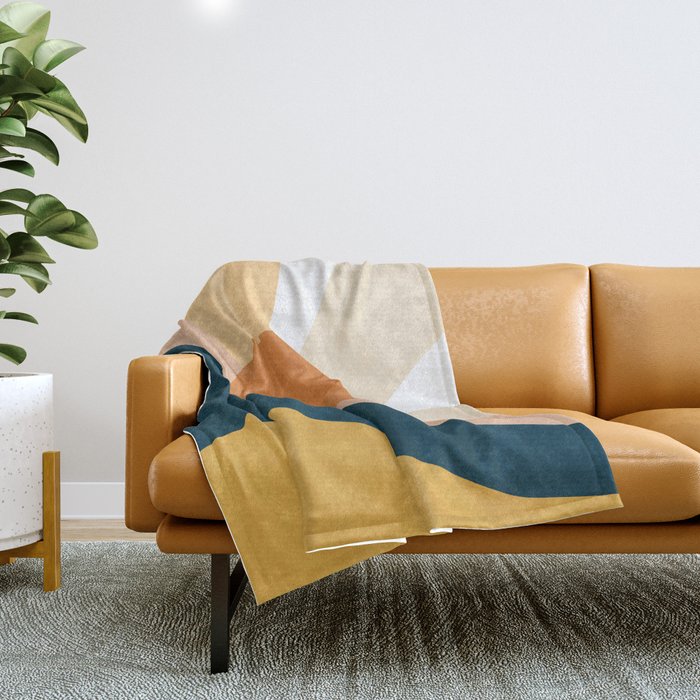 Warm Boho mountain sunset Throw Blanket Gallery Image 1