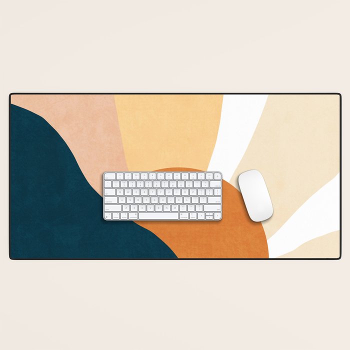 Warm Boho mountain sunset Desk Mat Gallery Image 1