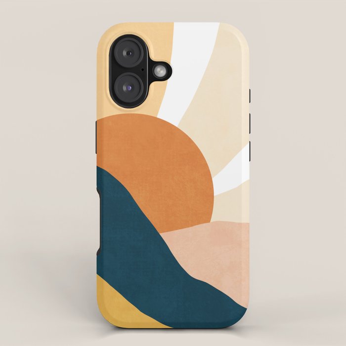 Warm Boho mountain sunset iPhone Case Gallery Image 1