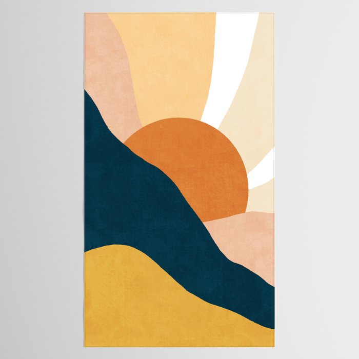 Warm Boho mountain sunset Tablecloth Gallery Image 2