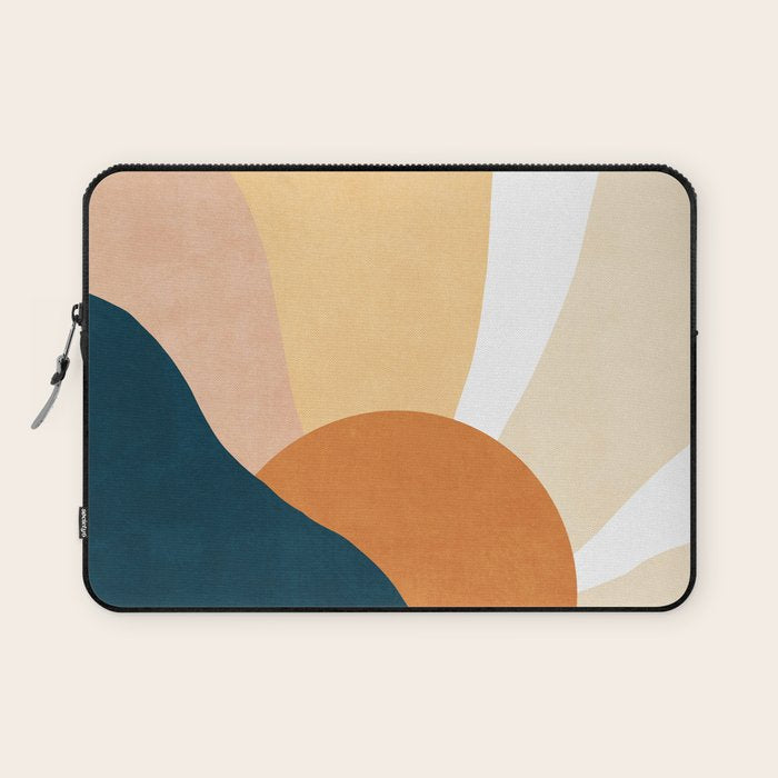 Warm Boho mountain sunset Laptop Sleeve Gallery Image 1