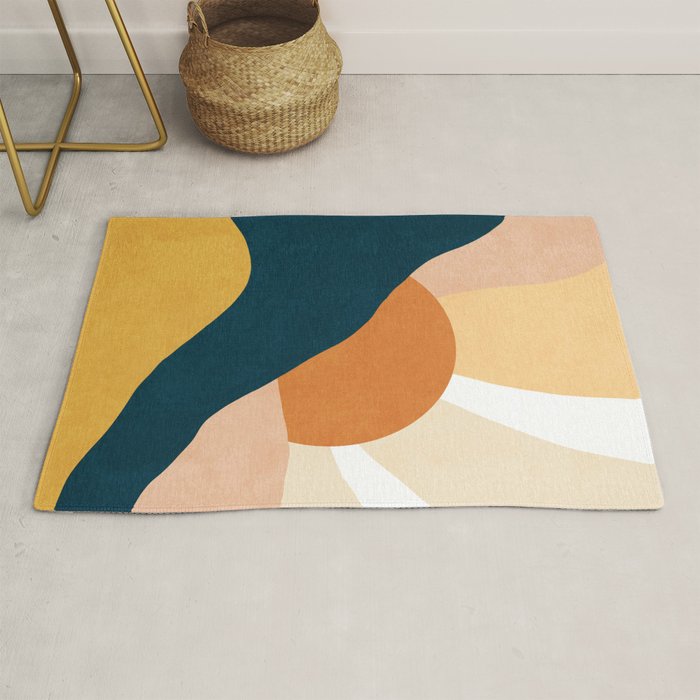 Warm Boho mountain sunset Rug Gallery Image 1