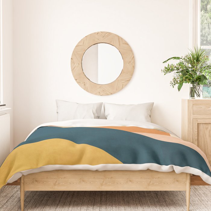 Warm Boho mountain sunset Duvet Cover Gallery Image 3