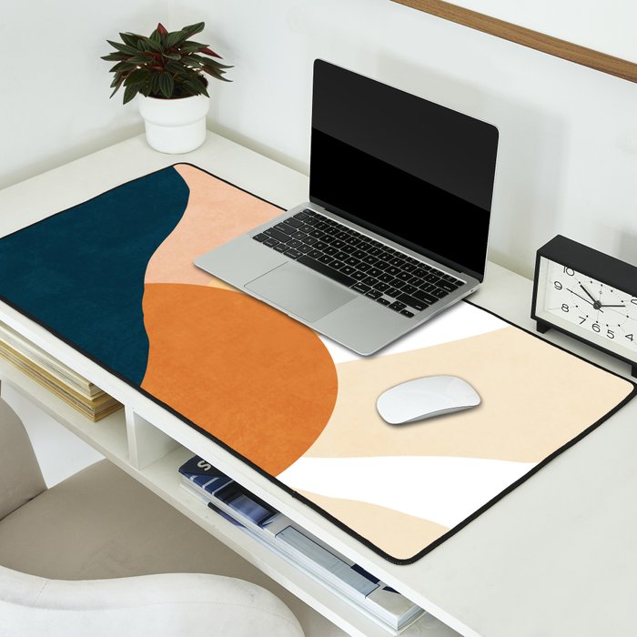 Warm Boho mountain sunset Desk Mat Gallery Image 2