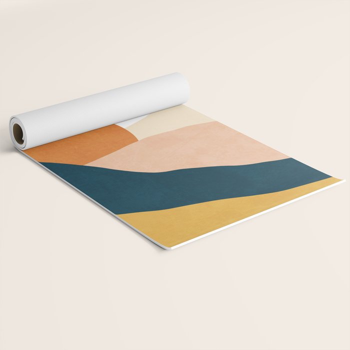 Warm Boho mountain sunset Yoga Mat Gallery Image 2