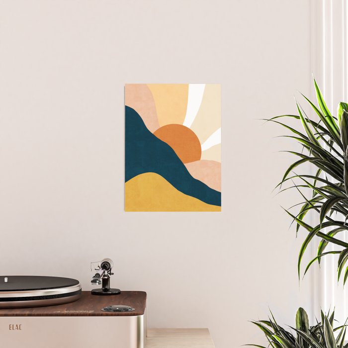 Warm Boho mountain sunset Poster Gallery Image 2