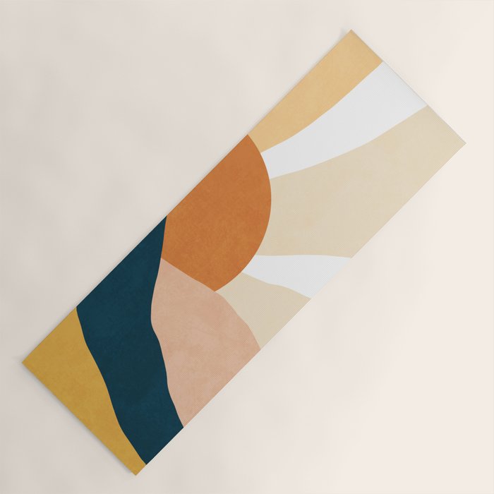 Warm Boho mountain sunset Yoga Mat Gallery Image 1