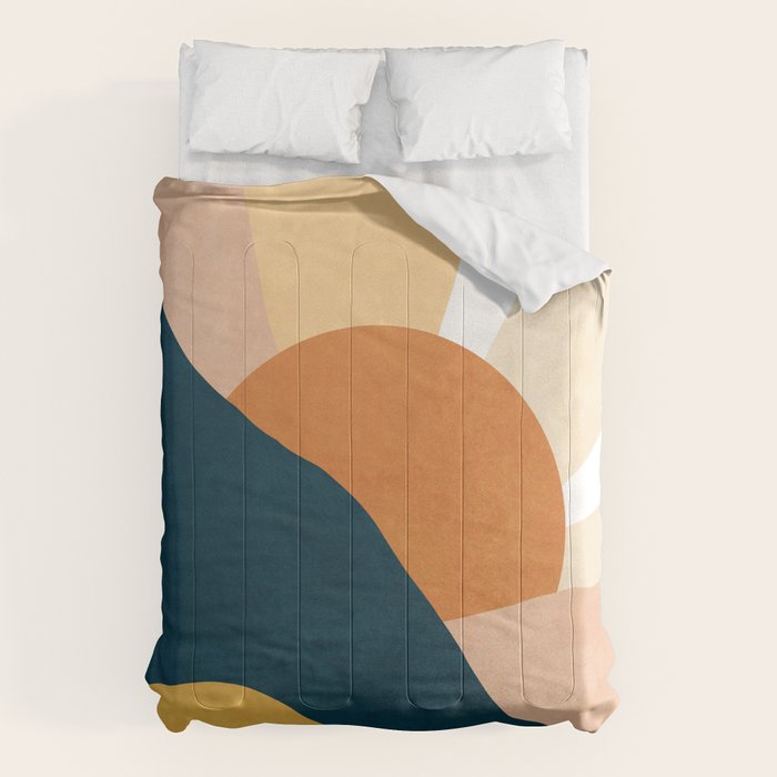 Warm Boho mountain sunset Comforter Gallery Image 6