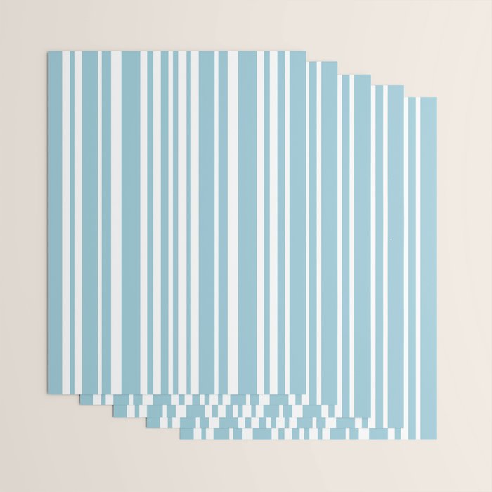 Classic Stripes XXXV - Sky Blue Wrapping Paper Gallery Image 3