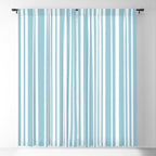 Classic Stripes XXXV - Sky Blue Window Curtain Gallery Image 5
