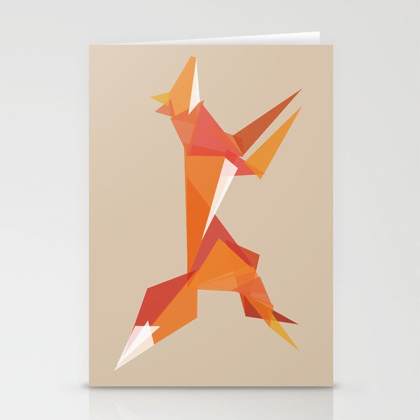 Fractal geometric fox Stationery Card Gallery Image 2