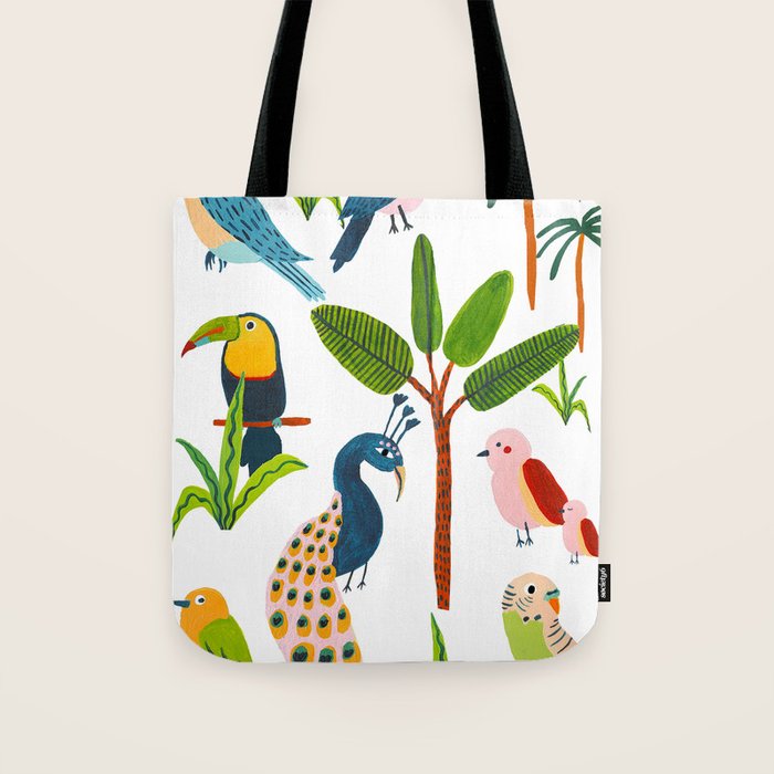 Jungle Birds Species Tote Bag Gallery Image 1