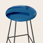 Peckham Blue Abstract Map Stool Gallery Image 2