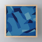 Peckham Blue Abstract Map Mini Art Print Gallery Image 1