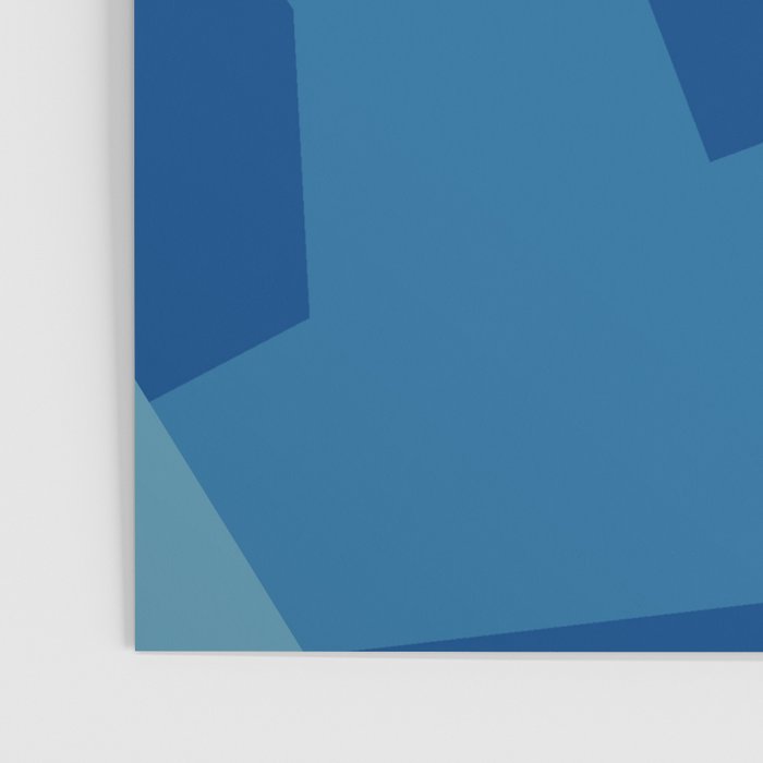 Peckham Blue Abstract Map Poster Gallery Image 3