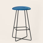 Peckham Blue Abstract Map Stool Gallery Image 1