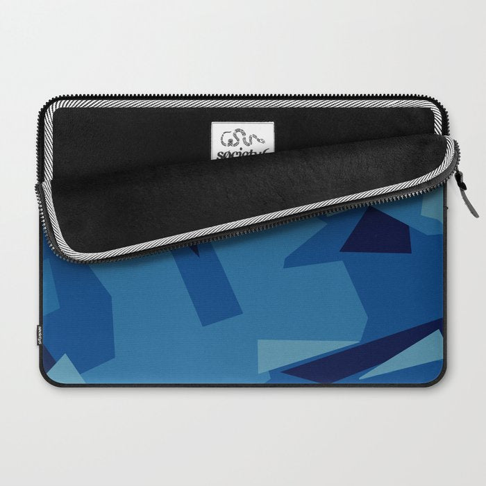 Peckham Blue Abstract Map Laptop Sleeve Gallery Image 2