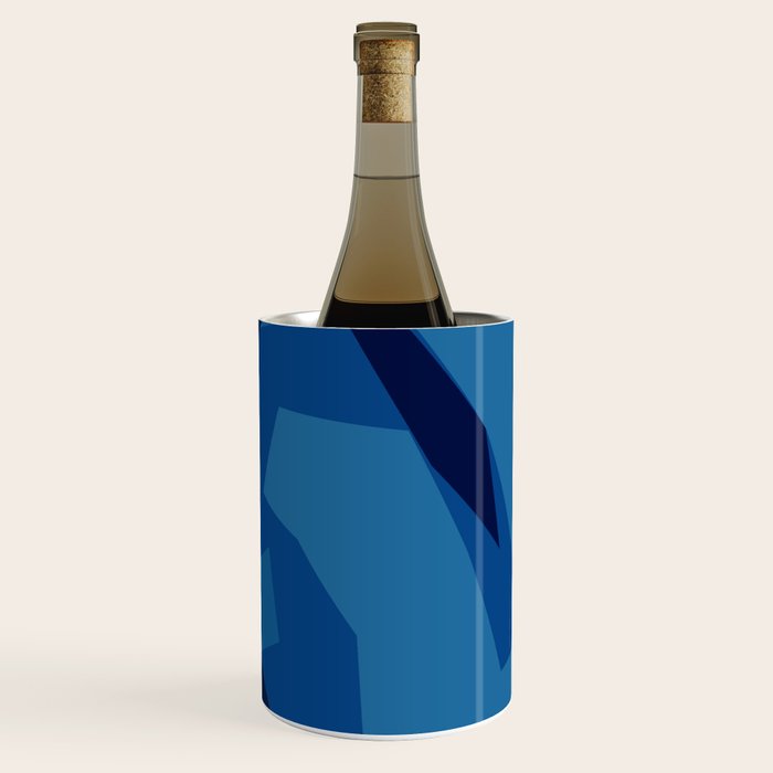 Peckham Blue Abstract Map Wine Chiller Gallery Image 2