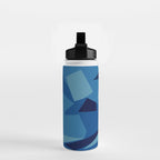 Peckham Blue Abstract Map Water Bottle Gallery Image 2