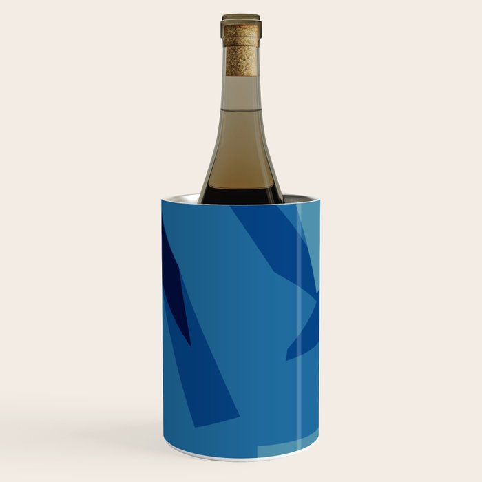 Peckham Blue Abstract Map Wine Chiller Gallery Image 1