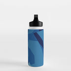 Peckham Blue Abstract Map Water Bottle Gallery Image 3