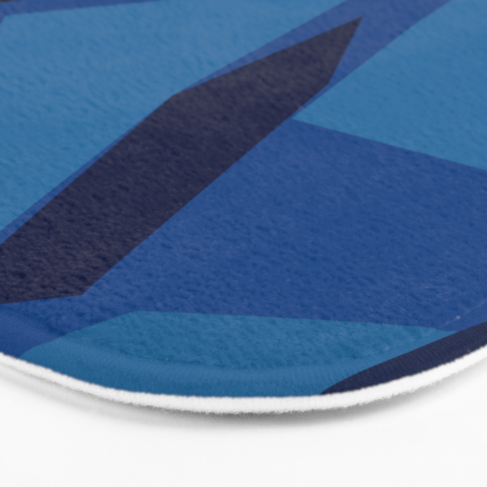 Peckham Blue Abstract Map Bath Mat Gallery Image 3