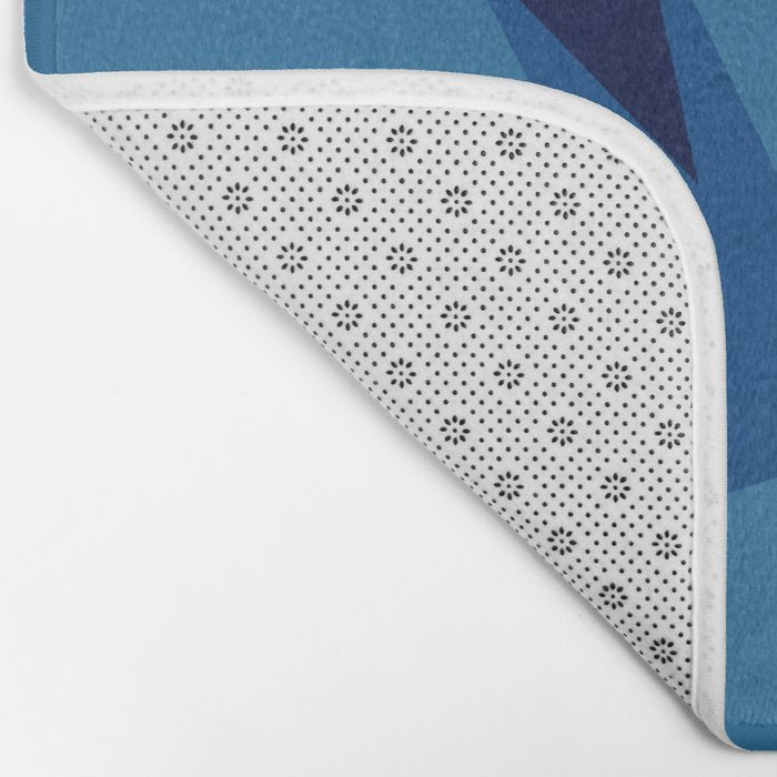 Peckham Blue Abstract Map Bath Mat Gallery Image 2