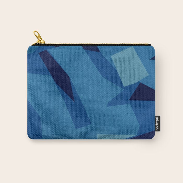 Peckham Blue Abstract Map Carry All Pouch Gallery Image 1