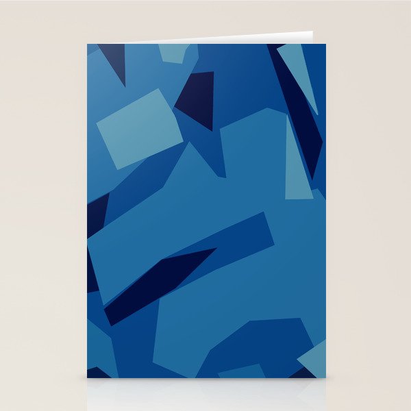 Peckham Blue Abstract Map Stationery Card Gallery Image 2