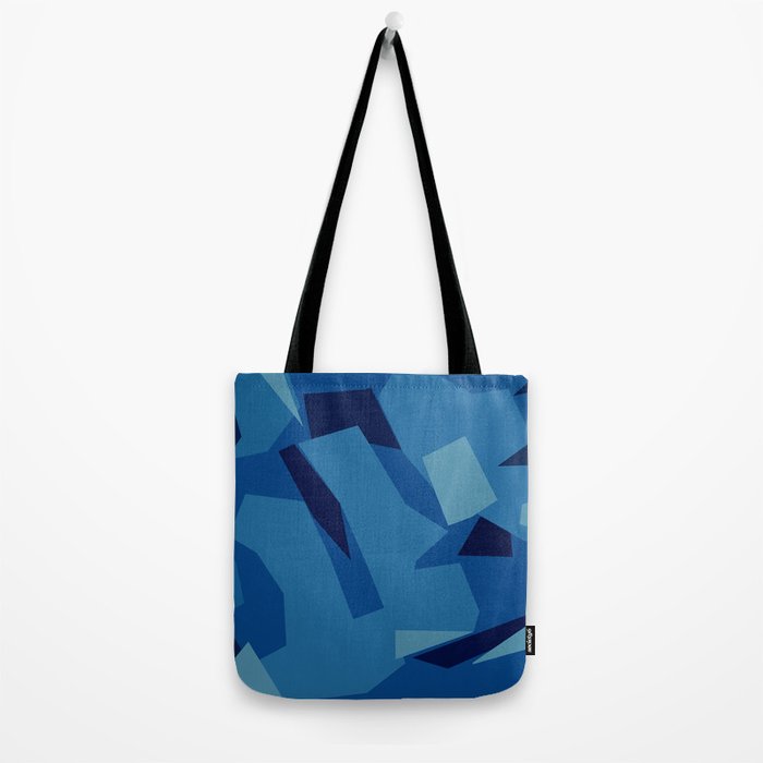Peckham Blue Abstract Map Tote Bag Gallery Image 2