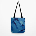 Peckham Blue Abstract Map Tote Bag Gallery Image 2