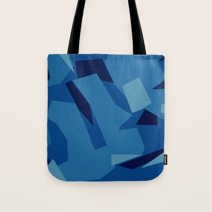 Peckham Blue Abstract Map Tote Bag Gallery Image 1