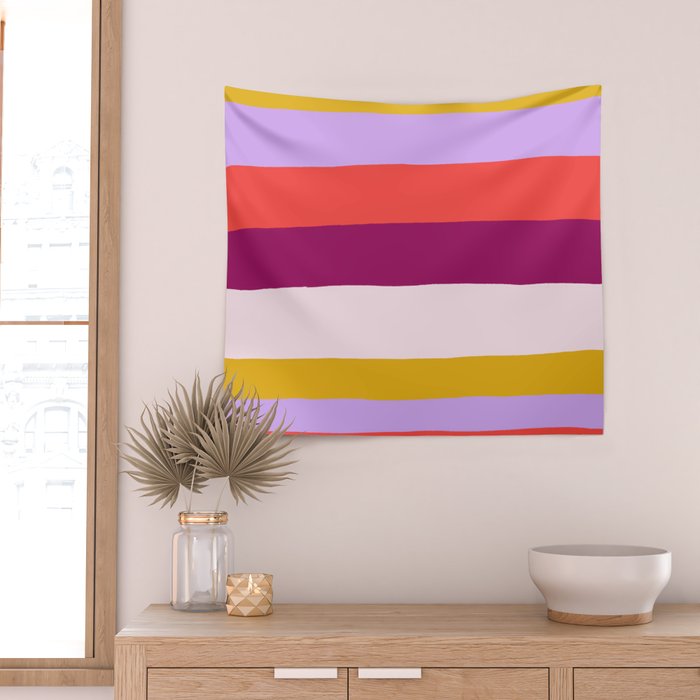 Sunset Stripes Wall Tapestry Gallery Image 2