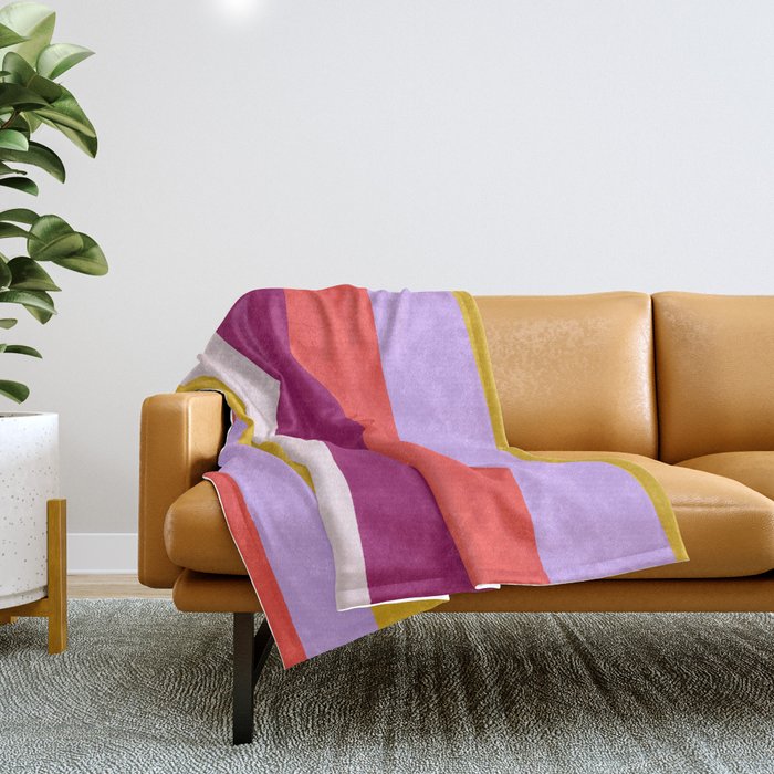 Sunset Stripes Throw Blanket Gallery Image 1