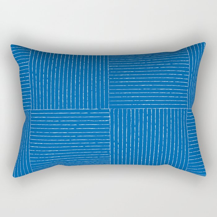 Lines III (Sapphire Blue) Rectangular Pillow Gallery Image 2