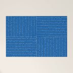 Lines III (Sapphire Blue) Welcome Mat Gallery Image 1