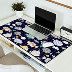 Fresh fish on dark navy blue pattern Desk Mat Gallery Image 2