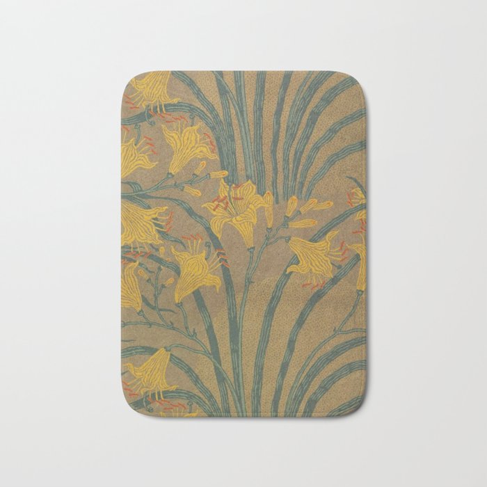 Day Lilies II by Walter Crane Bath Mat Gallery Image 1