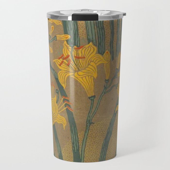 Day Lilies II by Walter Crane Travel Mug Gallery Image 1