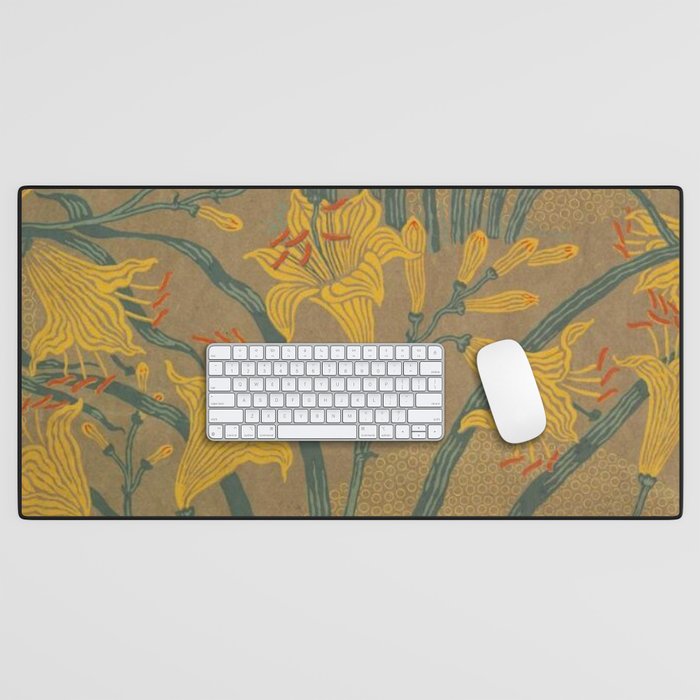 Day Lilies II by Walter Crane Desk Mat Gallery Image 1
