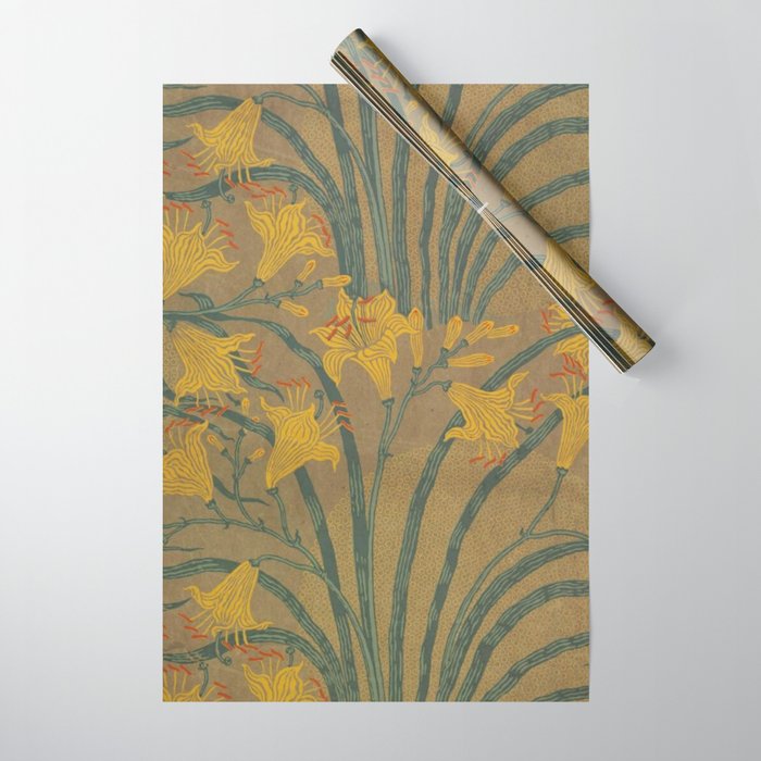 Day Lilies II by Walter Crane Wrapping Paper Gallery Image 1