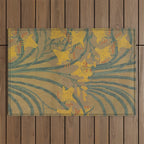 Day Lilies II by Walter Crane Outdoor Rug Gallery Image 1