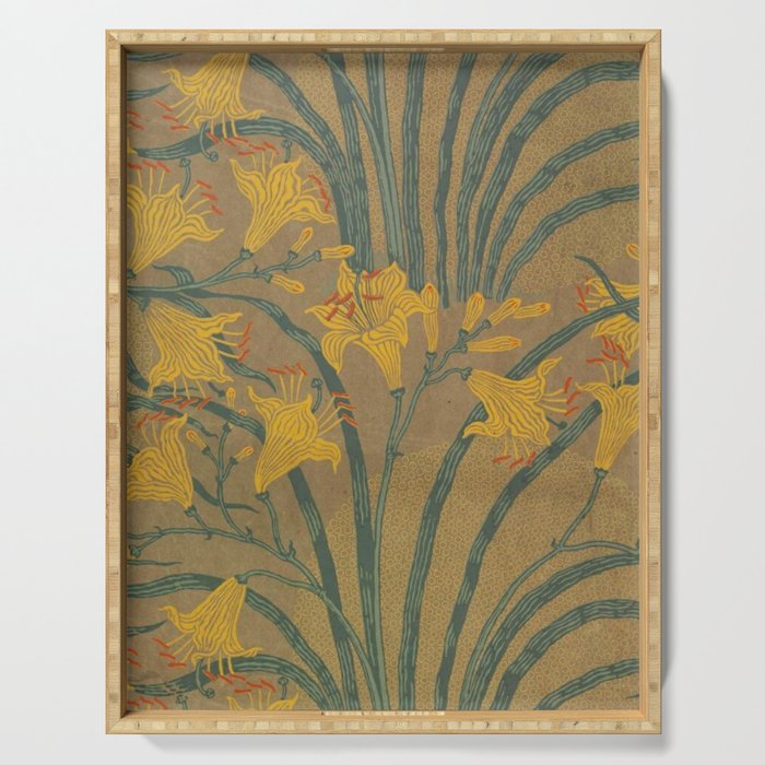Day Lilies II by Walter Crane Serving Tray Gallery Image 1