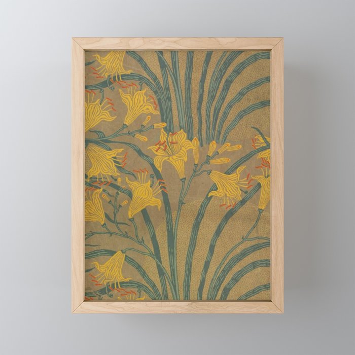 Day Lilies II by Walter Crane Mini Art Print Gallery Image 1