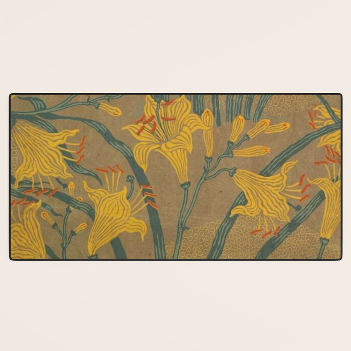 Day Lilies II by Walter Crane Desk Mat Gallery Image 3
