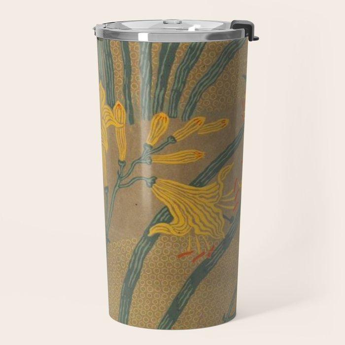 Day Lilies II by Walter Crane Travel Mug Gallery Image 2