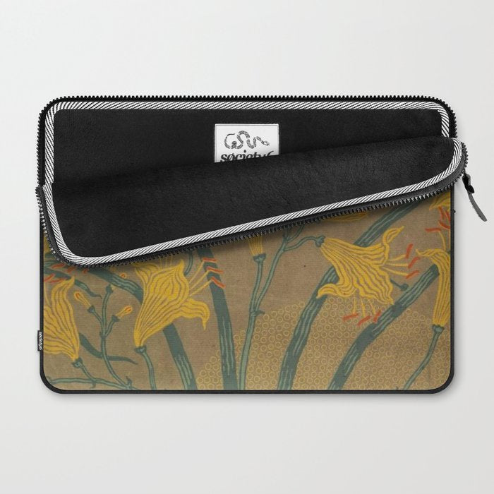 Day Lilies II by Walter Crane Laptop Sleeve Gallery Image 2